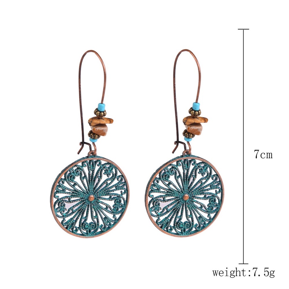 Earring in turquoise color - Picture 4 of 4